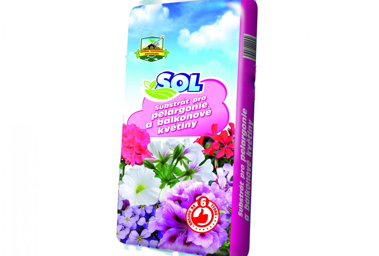 Substrát pro balkonové rostliny a pelargonie 50 l - Substrát pro balkonové rostliny a pelargonie 50 l