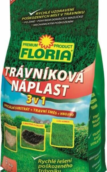 Trávníková náplast FLORIA 3 v 1 - 1 kg - Trávníková náplast FLORIA 3 v 1 - 1 kg