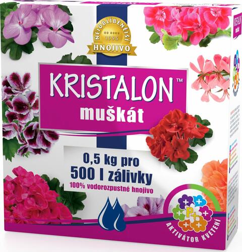 Krystalické hnojivo na muškáty 0,5 kg - Kristalon Muškát 0,5 kg