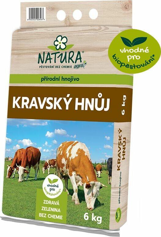 Přírodní statkové hnojivo z kravského hnoje - Kravský hnůj NATURA 6 kg