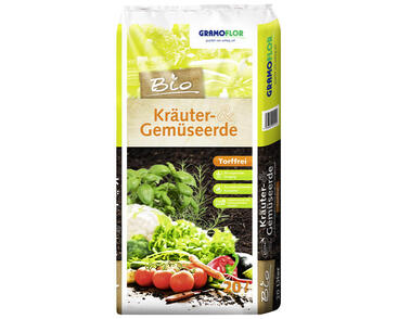 Substrát Gramoflor ORGANICKÝ bezrašelinový pro bylinky a zeleninu 20l