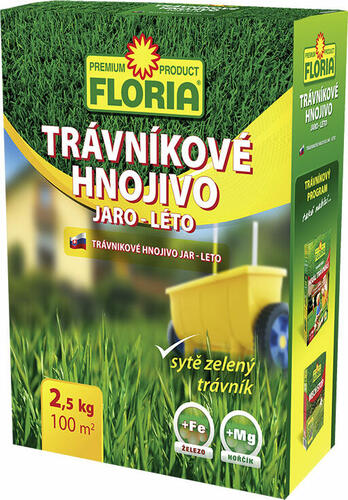 Trávníkové hnojivo FLORIA JARO - LÉTO 2,5 kg - Trávníkové hnojivo FLORIA JARO - LÉTO 2,5 kg