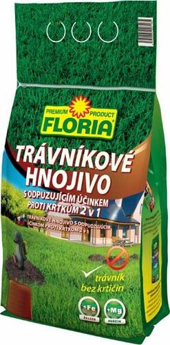 Trávníkové hnojivo FLORIA s odpuzujícím účinkem proti krtkům