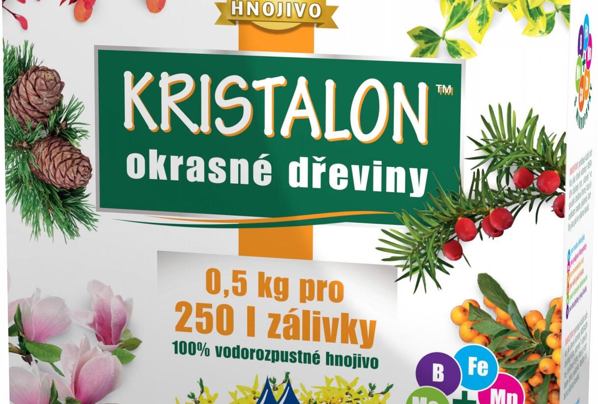 Krystalické hnojivo na okrasné dřeviny 0,5 kg - Kristalon Okrasné dřeviny 0,5 kg