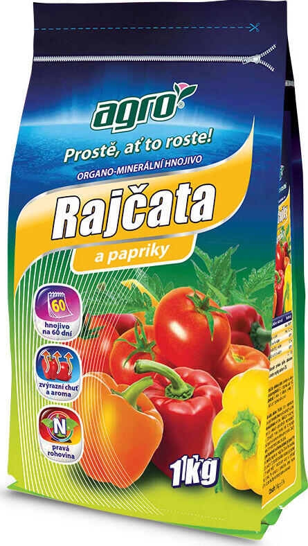 Organo-minerální hnojivo rajčata a papriky AGRO 1 kg - Organo-minerální hnojivo rajčata a papriky AGRO 1 kg