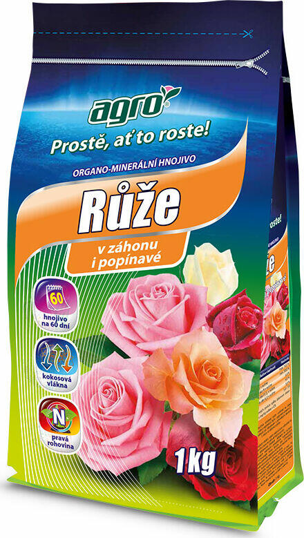 Organo-minerální hnojivo růže AGRO 1 kg - Organo-minerální hnojivo růže AGRO 1 kg