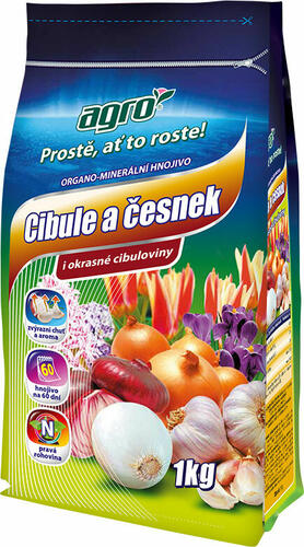 Organo-minerální hnojivo cibule a česnek AGRO 1 kg - Organo-minerální hnojivo cibule a česnek AGRO 1 kg