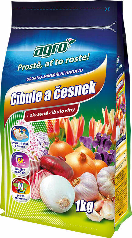 Organo-minerální hnojivo cibule a česnek AGRO 1 kg - Organo-minerální hnojivo cibule a česnek AGRO 1 kg