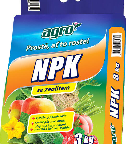 Minerální hnojivo k základnímu hnojení ovoce a zeleniny NPK - NPK se zeolitem AGRO