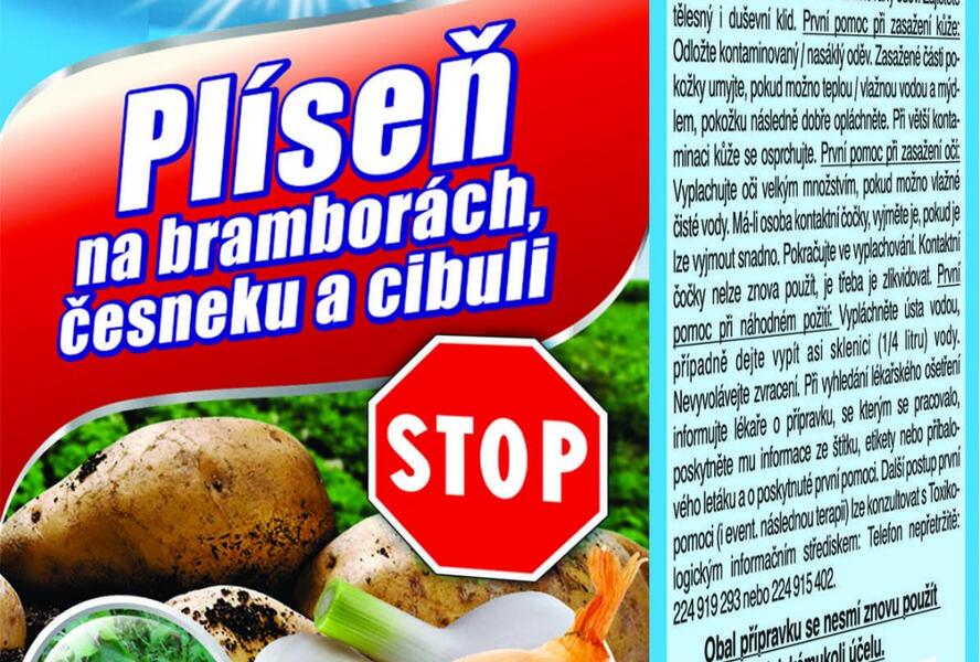Fungicid se systémovým účinkem proti plísni na bramborách, česneku a cibuli - Plíseň na bramborách, česneku a cibuli STOP 20 ml