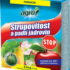 Fungicid se systémovým účinkem proti strupovitosti a padlí jádrovin - Strupovitost a padlí jádrovin STOP 3 x 8 g