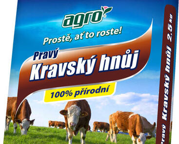 Organické hnojivo vyráběné z kravského hnoje