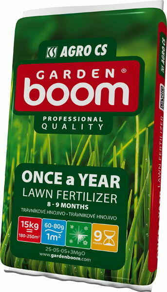Dlouhodobé trávníkové hnojivo Garden Boom 1x ročně - Garden Boom - Once a year