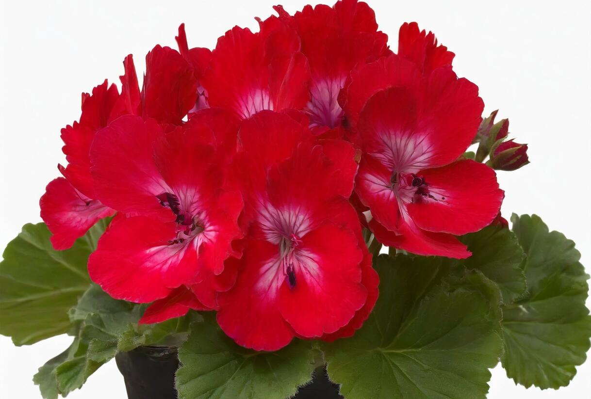 Muškát, pelargonie velkokvětá 'Elegance Coral Sunset' - Pelargonium grandiflorum 'Elegance Coral Sunset'