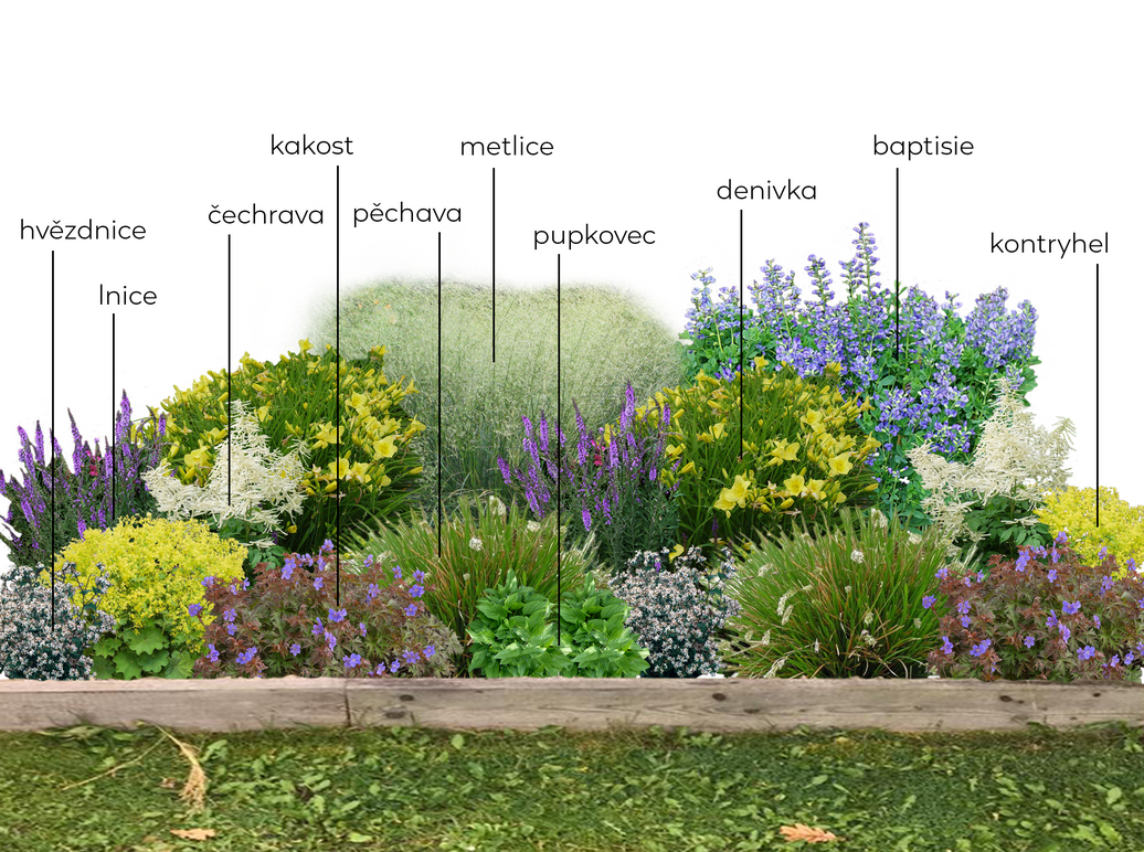 Trvalkový záhon do polostínu