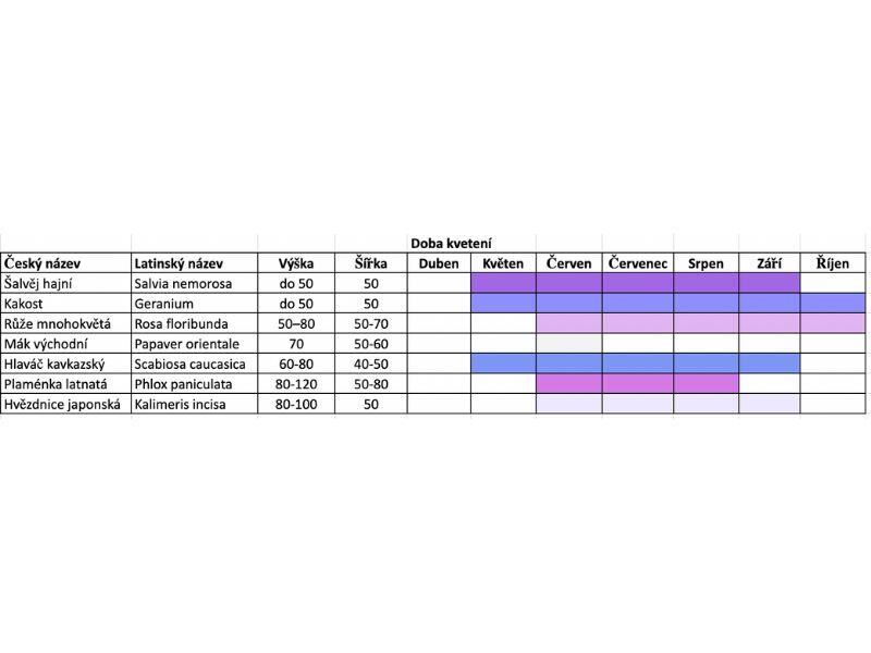 Trvalkový záhon na slunce Venkovská zahrada - Venkovská zahrada
