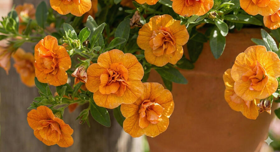 Minipetúnie, Million Bells 'Sweetbells Double Orange' - Calibrachoa hybrida 'Sweetbells Double Orange'