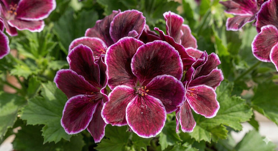 Muškát, pelargonie velkokvětá 'Elegance Imperial' - Pelargonium grandiflorum 'Elegance Imperial'