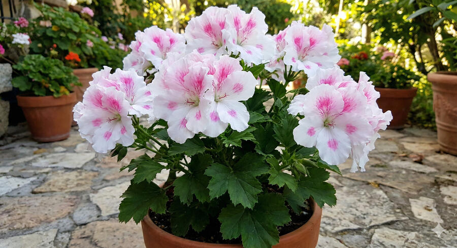 Muškát, pelargonie velkokvětá 'Elegance Belinda' - Pelargonium grandiflorum 'Elegance Belinda'