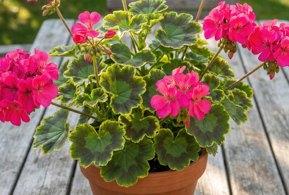 Muškát, pelargonie páskatá 'Green Idols Neon' - Pelargonium zonale 'Green Idols Neon'