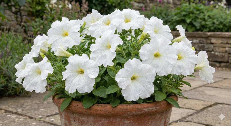 Petúnie velkokvětá 'Finity White' - Petunia grandiflora 'Finity White'