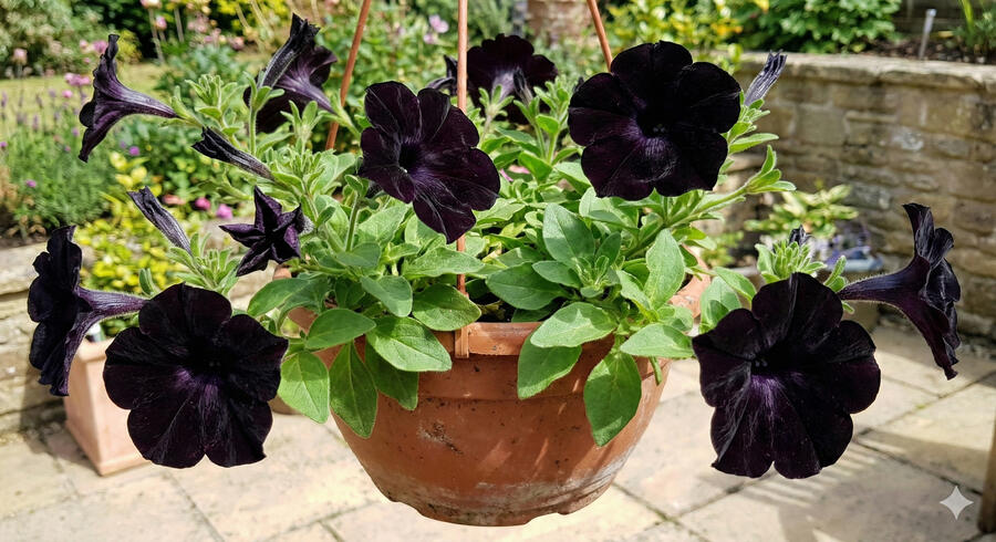 Petúnie 'Ray Black' - Petunia hybrida 'Ray Black'