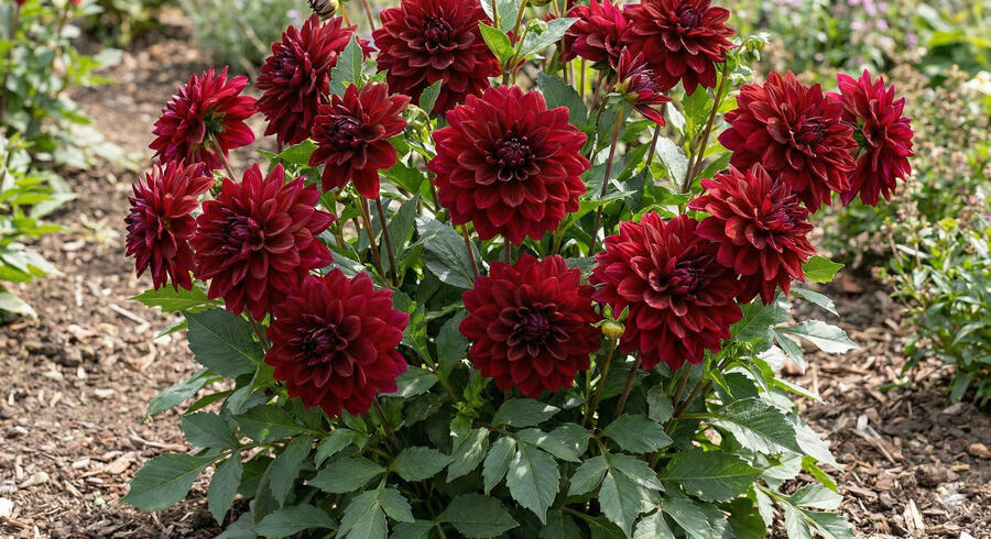 Jiřina 'Lubega XL Burgundy' - Dahlia 'Lubega XL Burgundy'