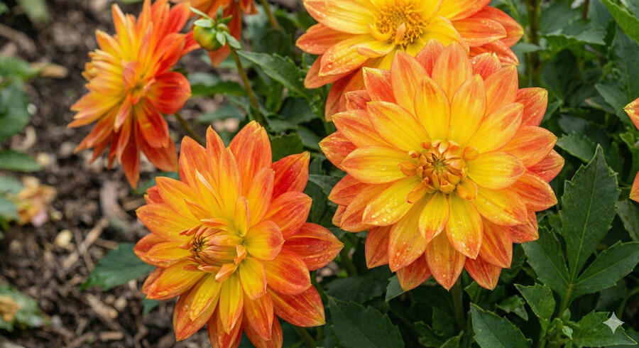 Jiřina 'DahLove Power Yellow Orange' - Dahlia 'DahLove Power Yellow Orange'