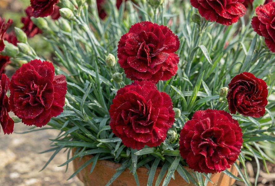 Hvozdík karafiát 'Sw.P. Dark Red' - Dianthus caryophyllus 'Sw.P. Dark Red'