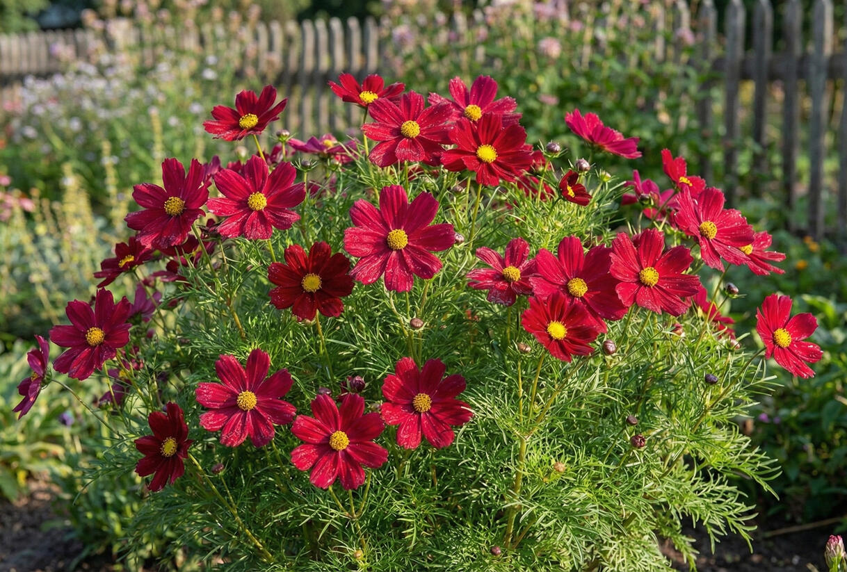 Krásenka zpeřená 'Sonata Carmine' - Cosmos bipinnatus 'Sonata Carmine'