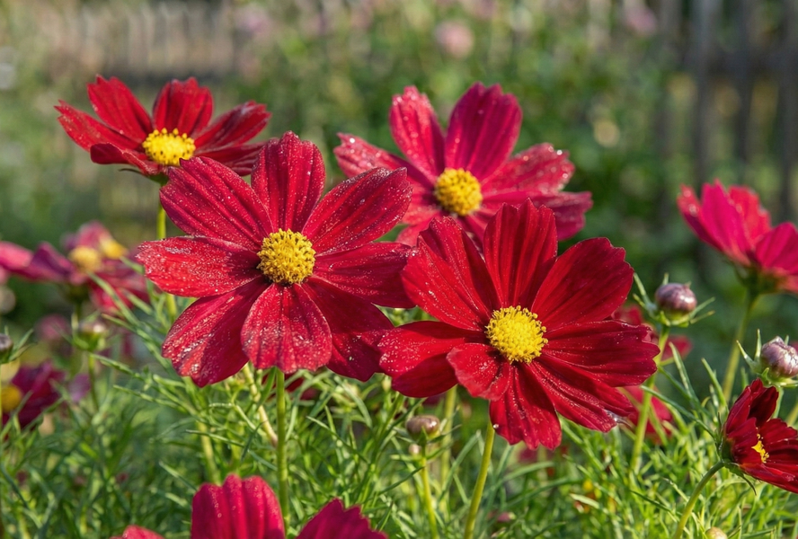 Krásenka zpeřená 'Sonata Carmine' - Cosmos bipinnatus 'Sonata Carmine'
