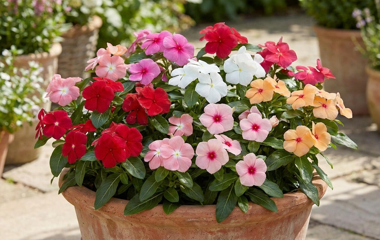 Barvínkovec růžový 'Cora XDR Mix' - Catharanthus roseus 'Cora XDR Mix'