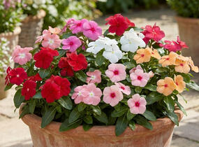 Barvínkovec růžový 'Cora XDR Mix' - Catharanthus roseus 'Cora XDR Mix'