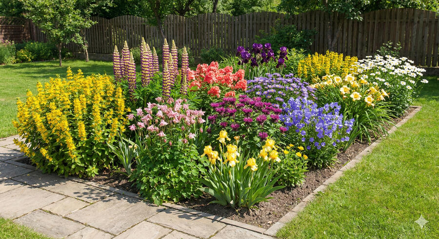 Trvalkový záhon Babičkovská zahrada - Babičkovská zahrada