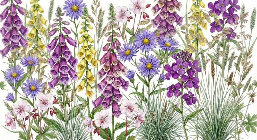 Trvalkový záhon do polostínu Barevný soumrak - Barevný soumrak