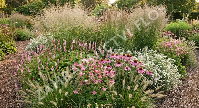Trvalkový záhon na slunce a do polostínu Kouzlo trav - Kouzlo trav