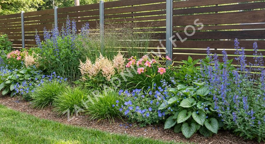 Trvalkový záhon do polostínu Barevná nezávislost - Barevná nezávislost