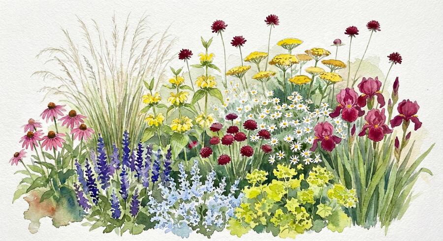 Trvalkový záhon na slunce Barvy léta - Barvy léta