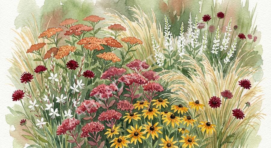 Trvalkový záhon na slunce Horké léto - Horké léto