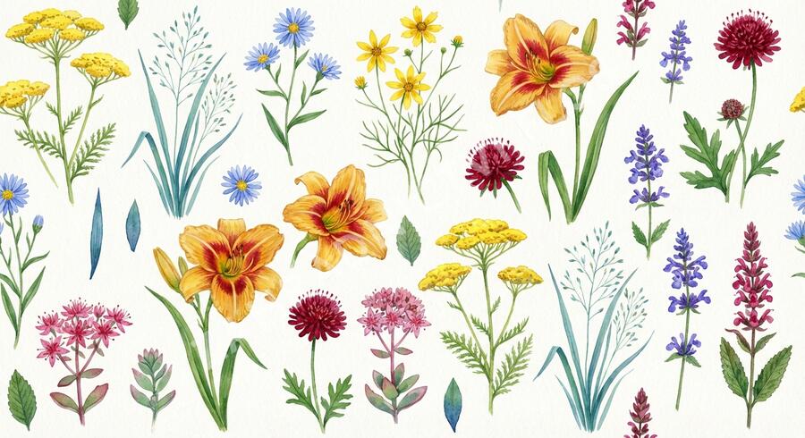 Trvalkový záhon na slunce Květinový kaleidoskop - Květinový kaleidoskop