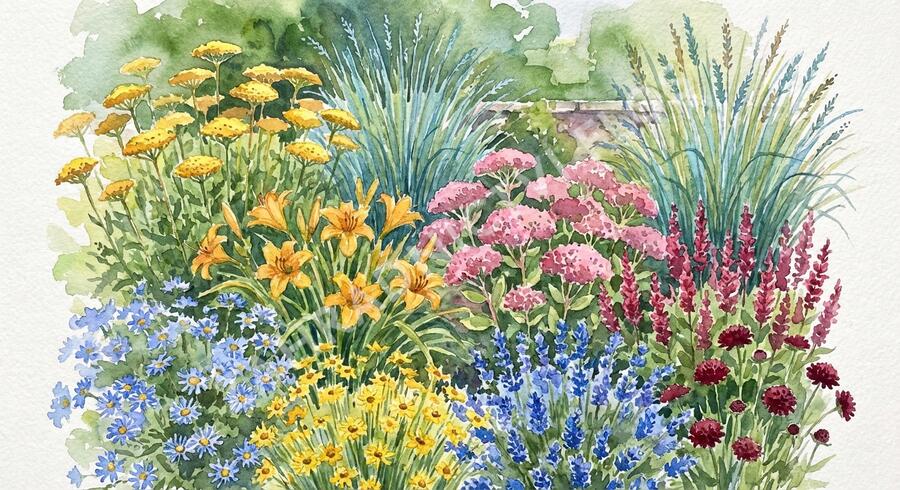 Trvalkový záhon na slunce Květinový kaleidoskop - Květinový kaleidoskop