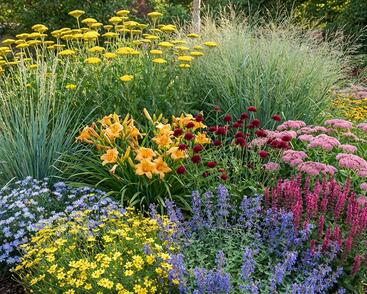 Trvalkový záhon na slunce Květinový kaleidoskop