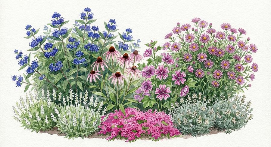 Trvalkový záhon na slunce Pastva pro včely - Pastva pro včely