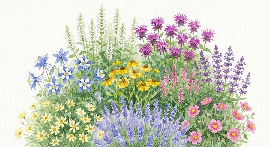 Trvalkový záhon na slunce Ráj včel - Ráj včel