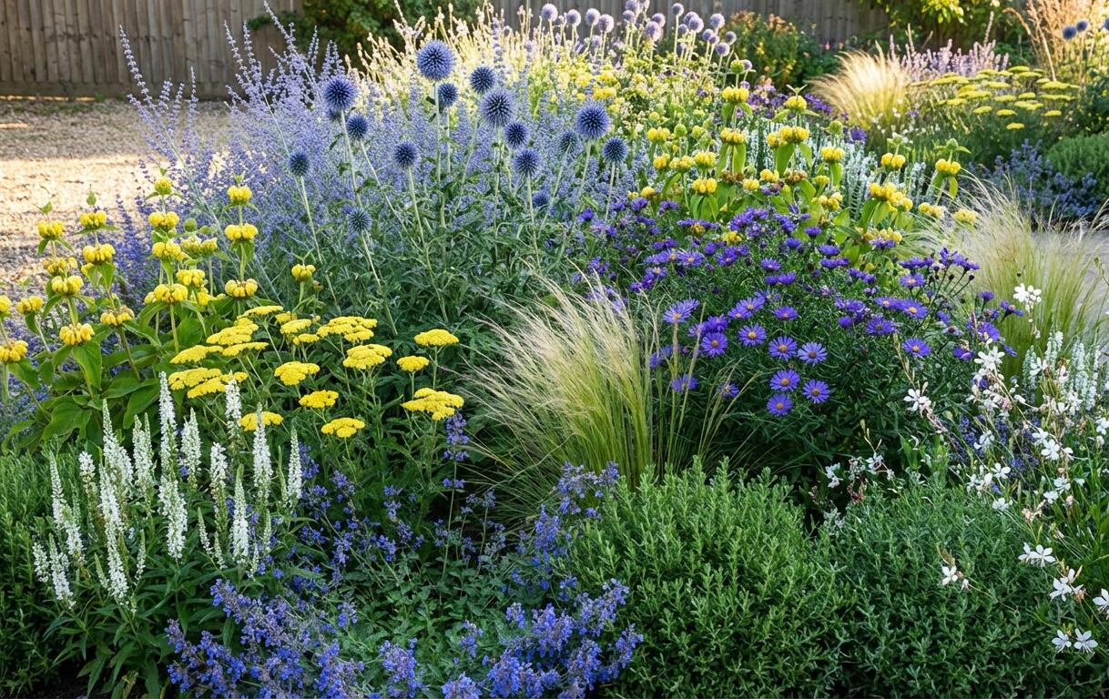 Trvalkový záhon na slunce Slunečná obloha - Slunečná obloha