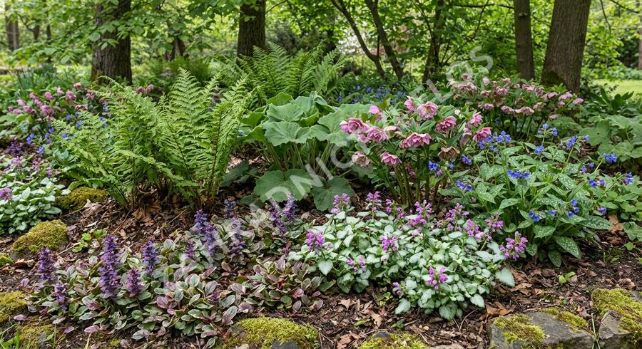 Trvalkový záhon do stínu Stinný klid - Stinný klid