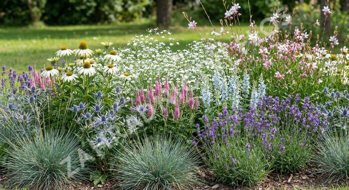 Trvalkový záhon na slunce Stříbrný nádech - Stříbrný nádech