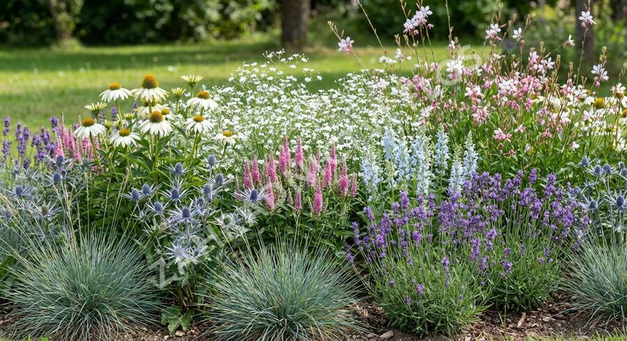 Trvalkový záhon na slunce Stříbrný nádech - Stříbrný nádech