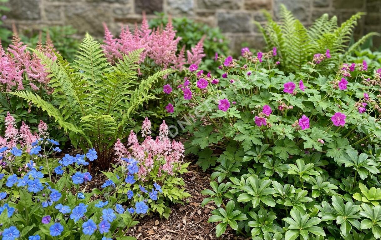 Trvalkový záhon do stínu Svah ve stínu - Svah ve stínu