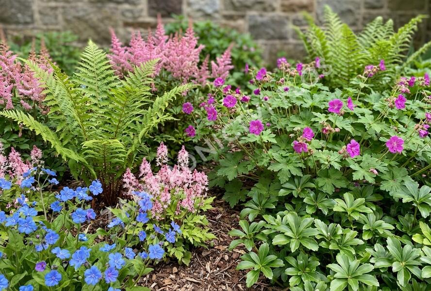 Trvalkový záhon do stínu Svah ve stínu - Svah ve stínu